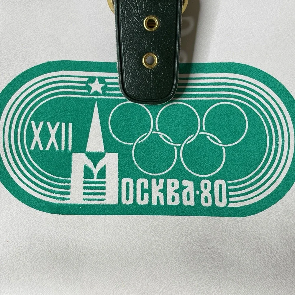 Vintage 1980 Moscow Olympics Travel Bag USSR Soviet Mockba 80 Collectible Tag